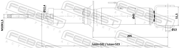 20110003R Febest Амортизаторы задние