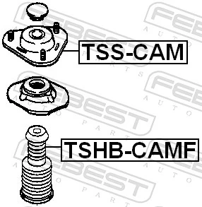 TSSCAM Febest Подушка амортизатора переднего