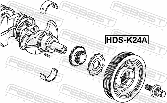 HDSK24A Febest Шкив коленчатого вала