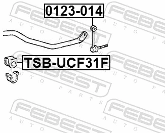 TSBUCF31F Febest Разрезная втулка стабилизатора