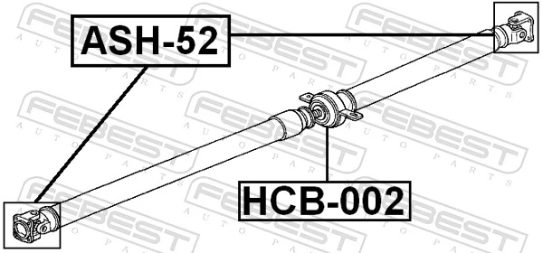 HCB002 Febest Подвесной подшипник кардана