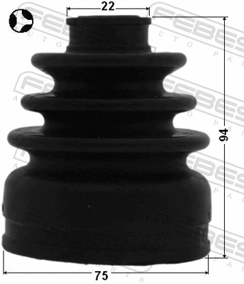 Bota de proteção interna de junta homocinética do semieixo dianteiro Mitsubishi Lancer 9 CSA