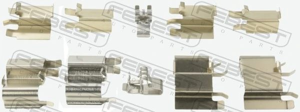 0103ACA2F Febest Комплект пружинок крепления дисковых передних колодок