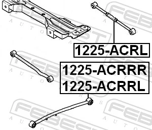 1225ACRL Febest Поперечная тяга задней подвески