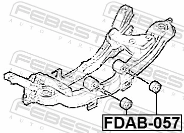 FDAB057 Febest Сайлентблок балки моста