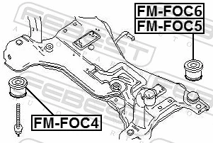 FMFOC4 Febest Сайлентблоки передней балки