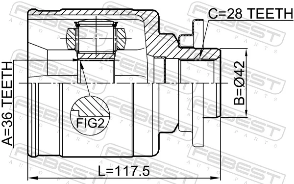 Шарнир угловых скоростей передний левый Ford 1464645 цена, от 48.19 USD