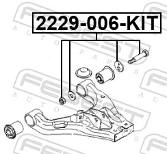 2229006KIT Febest Болт крепления переднего рычага, нижнего