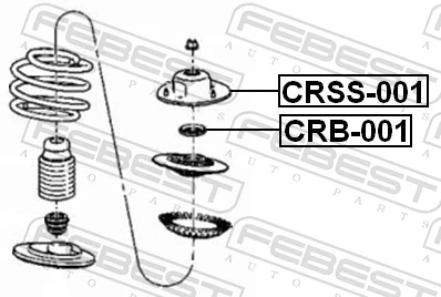 CRSS001 Febest Подушка амортизатора переднего