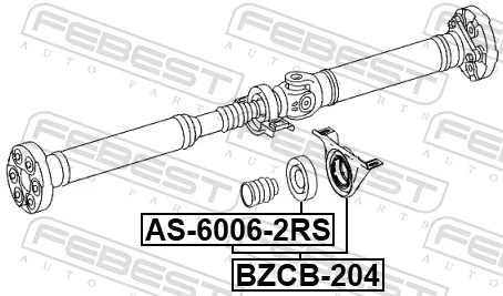 BZCB204 Febest Подвесной подшипник кардана