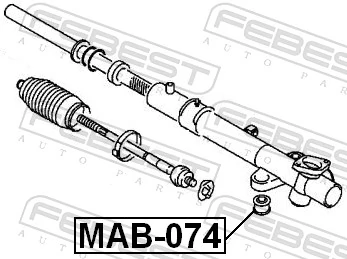 MAB074 Febest Сайлентблок крепления рулевой рейки
