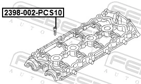 2398002PCS10 Febest Болт клапанной крышки ГБЦ
