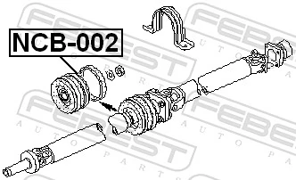 NCB002 Febest Подвесной подшипник кардана