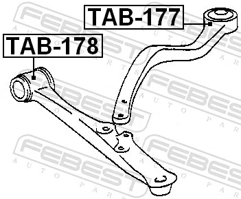 TAB178 Febest Сайлентблок нижнего переднего рычага