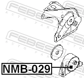 NMB029 Febest Подушка (опора) двигателя, задняя (сайлентблок)