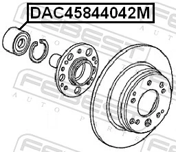 DAC45844042M Febest Подшипник ступицы передней