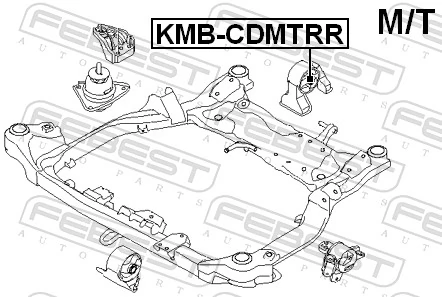 KMBCDMTRR Febest Задняя подушка двигателя