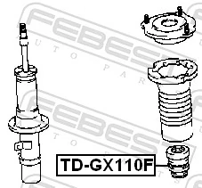 TDGX110F Febest Буфер амортизатора переднего