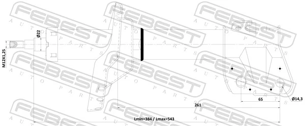 Амортизатор передней подвески левой Subaru 20310FJ092 цена, от 112.56 USD