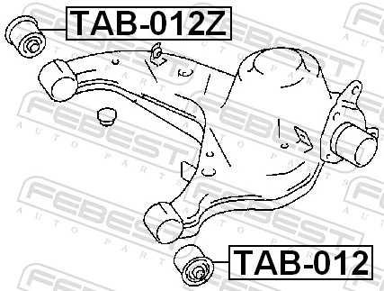 TAB012Z Febest Сайлентблок задней тяги