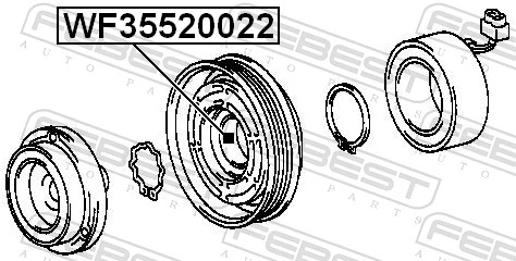 Подшипник кондиционера DAC35520022 Asva