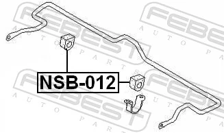 NSB012 Febest Разрезная втулка стабилизатора