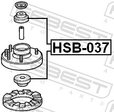 HSB037 Febest Втулка штока амортизатора заднего