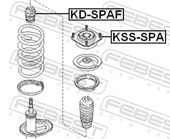 KSSSPA Febest Подушка амортизатора переднего
