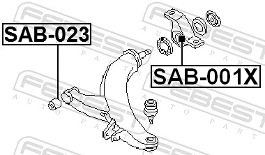 SAB023 Febest Сайлентблок нижнего переднего рычага