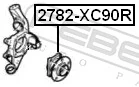 2782XC90R Febest Ступица задняя