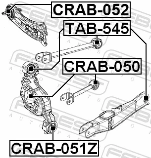 CRAB051Z Febest Сайлентблок цапфы