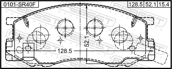 0101SR40F Febest Колодки передние