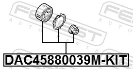 DAC45880039MKIT Febest Подшипник ступицы передней