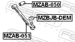 MZBJBDEM Febest Пыльник опоры шаровой нижней