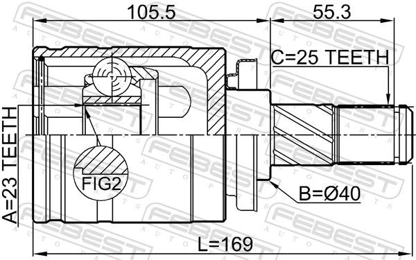 TA41089CVI Safety Граната внутренняя передняя левая