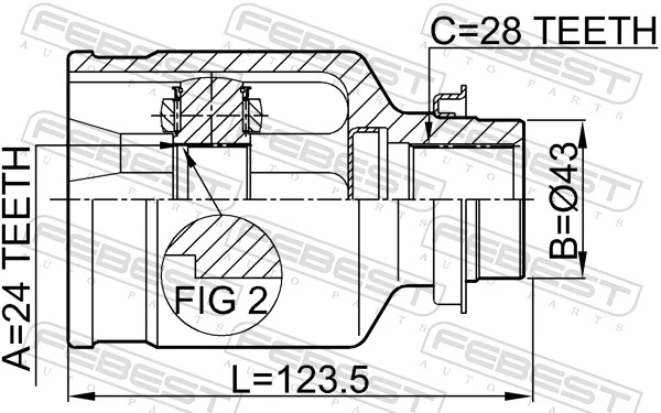 Шарнир привода внутренний Mazda GG2825500 цена, от 88.80 USD