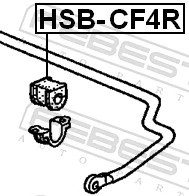 HSBCF4R Febest Прокладка стабильзатора заднего