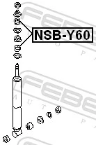 NSBY60 Febest Втулка штока амортизатора переднего