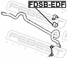 FDSBEDF Febest Разрезная втулка стабилизатора
