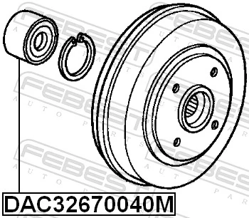 DAC32670040M Febest Подшипник ступицы задней