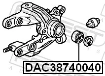 DAC38740040 Febest Подшипник ступицы задней