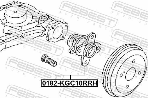 0182KGC10RRH Febest Ступица задняя