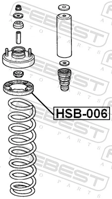 HSB006 Febest Резиновое кольцо передней пружины