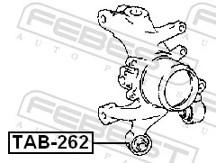 TAB262 Febest Сайлентблок цапфы