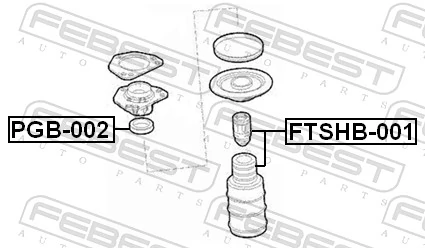 FTSHB001 Febest Буфер (отбойник) амортизатора переднего + пыльник