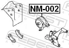 NM002 Febest Правая подушка двигателя