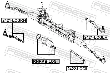 2422LOGII Febest Тяги рулевые