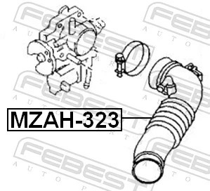 MZAH323 Febest Патрубок дроссельный