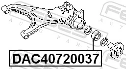DAC40720037 Febest Подшипник ступицы задней
