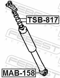 MAB158 Febest втулка крепления заднего амортизатора